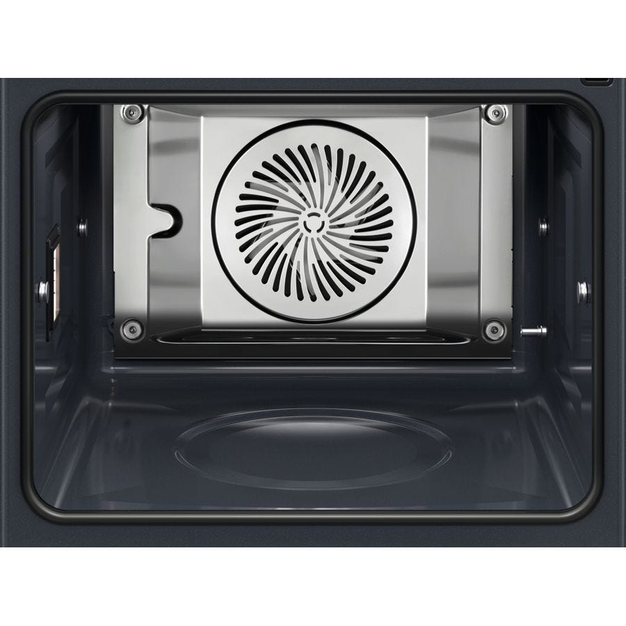 AEG 9000 Series oven cavity interior showing the fan and heating element